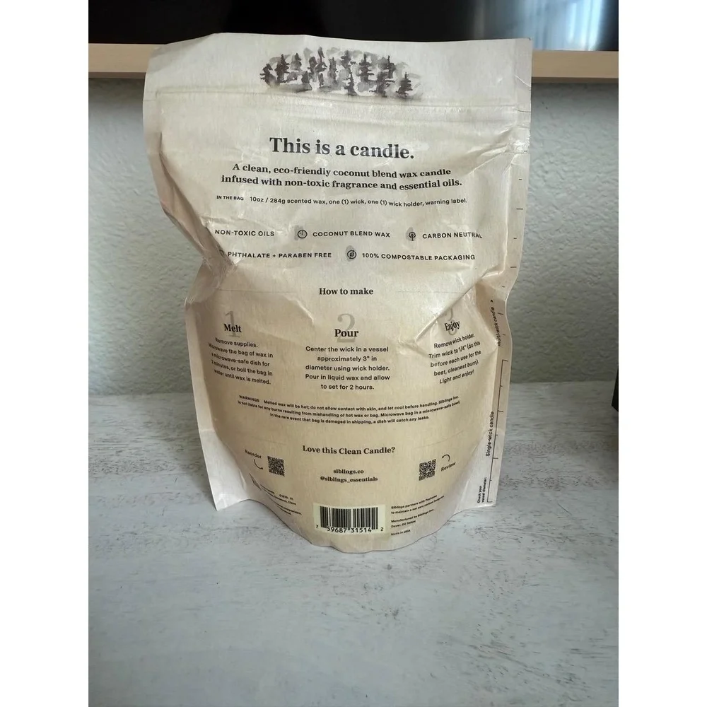 Siblings Clean Candle Refill Kit - Clementine Cinnamon Clove